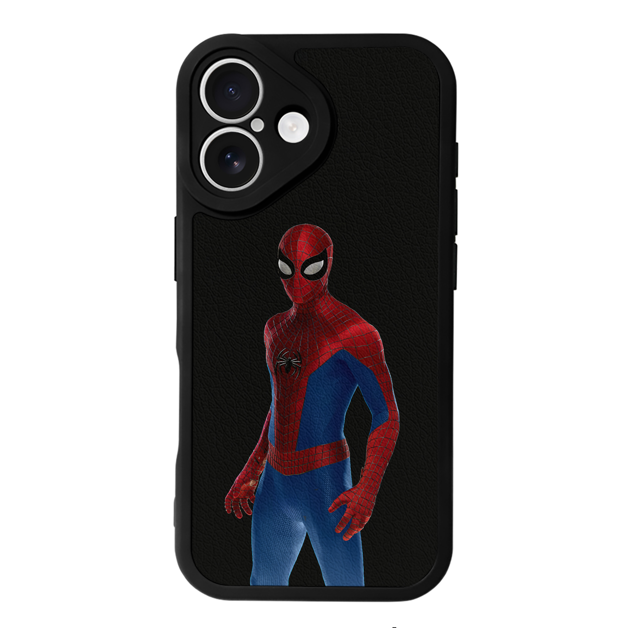（画像用） Spider Man スパイダーマン 【iPhone 16シリーズ対応】シリコンスマホケース（レザー調） 材質：シリコン
